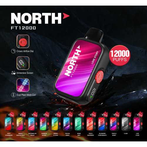 North FT12000 Puff Rechargeable Disposable Vape 10ct/Display